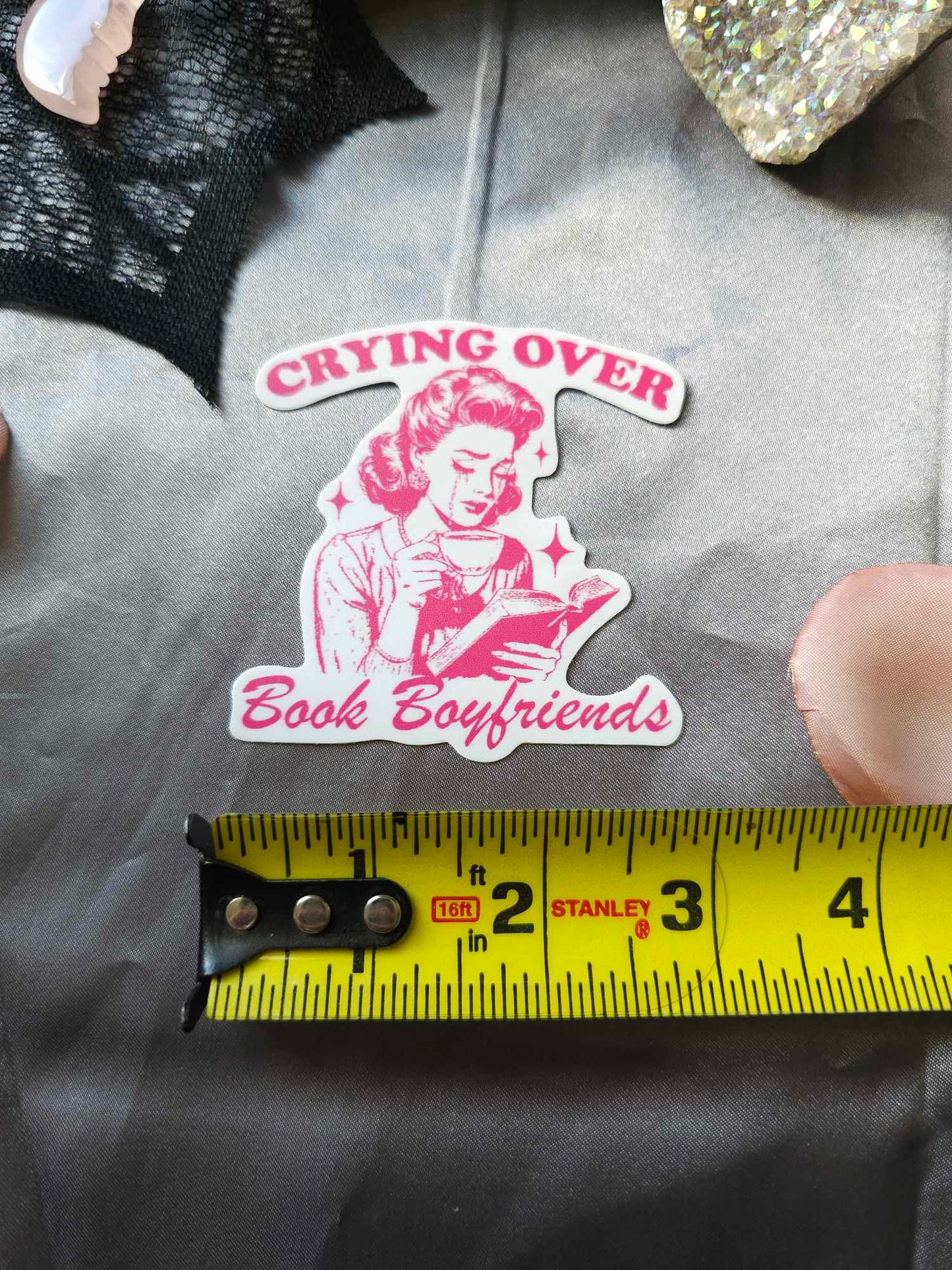 Crying Over Book Boyfriends Sticker