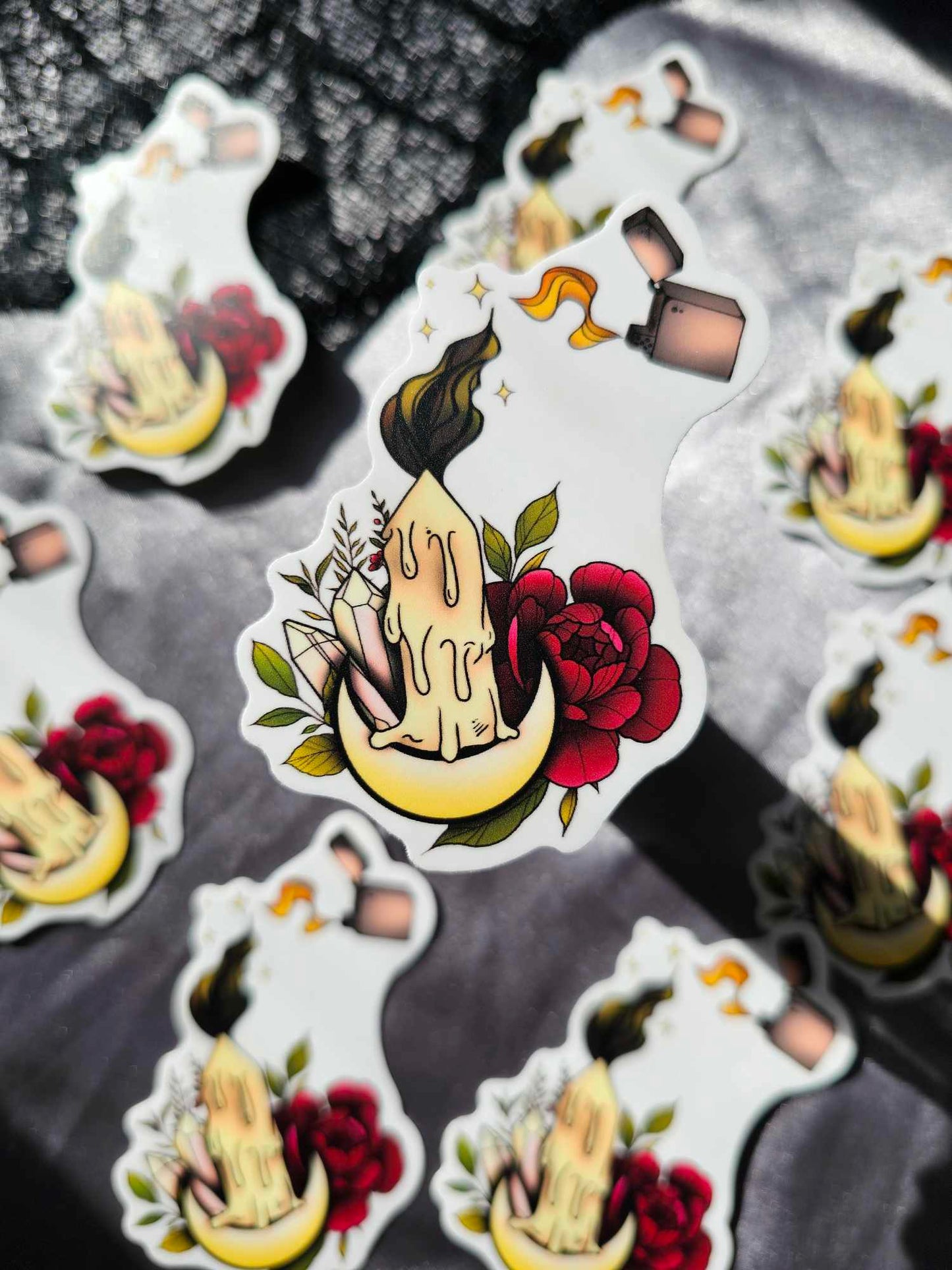 Flaming Candle Sticker