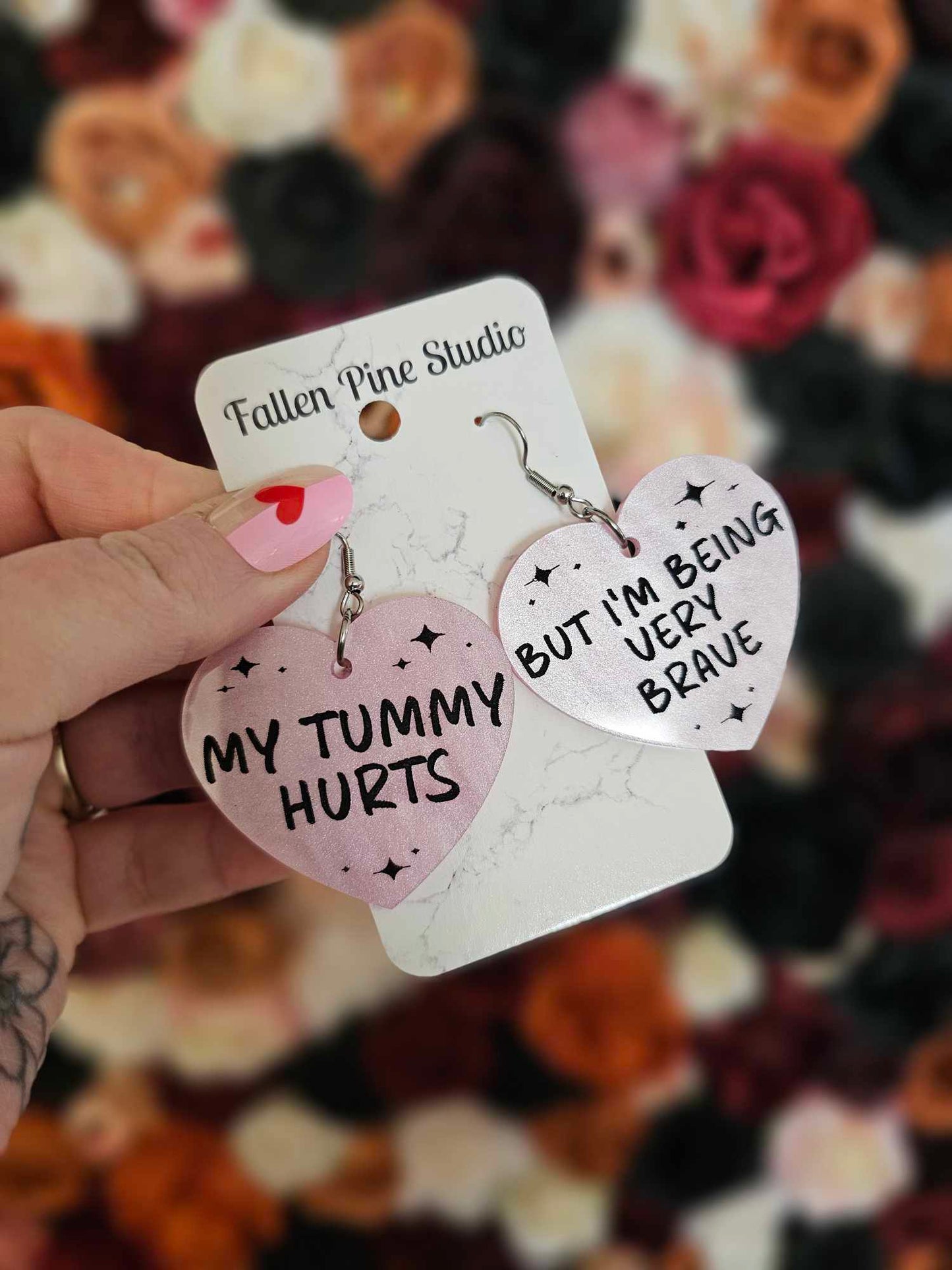 My Tummy Hurts but I'm Being Very Brave Hearts