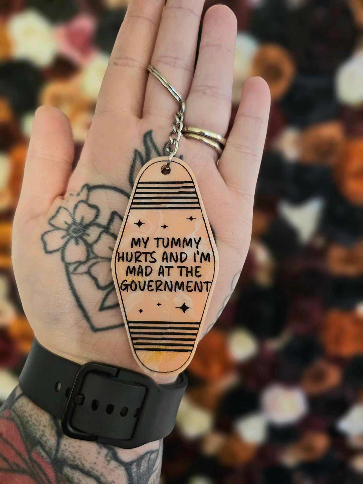 Tummy Ache Keychain