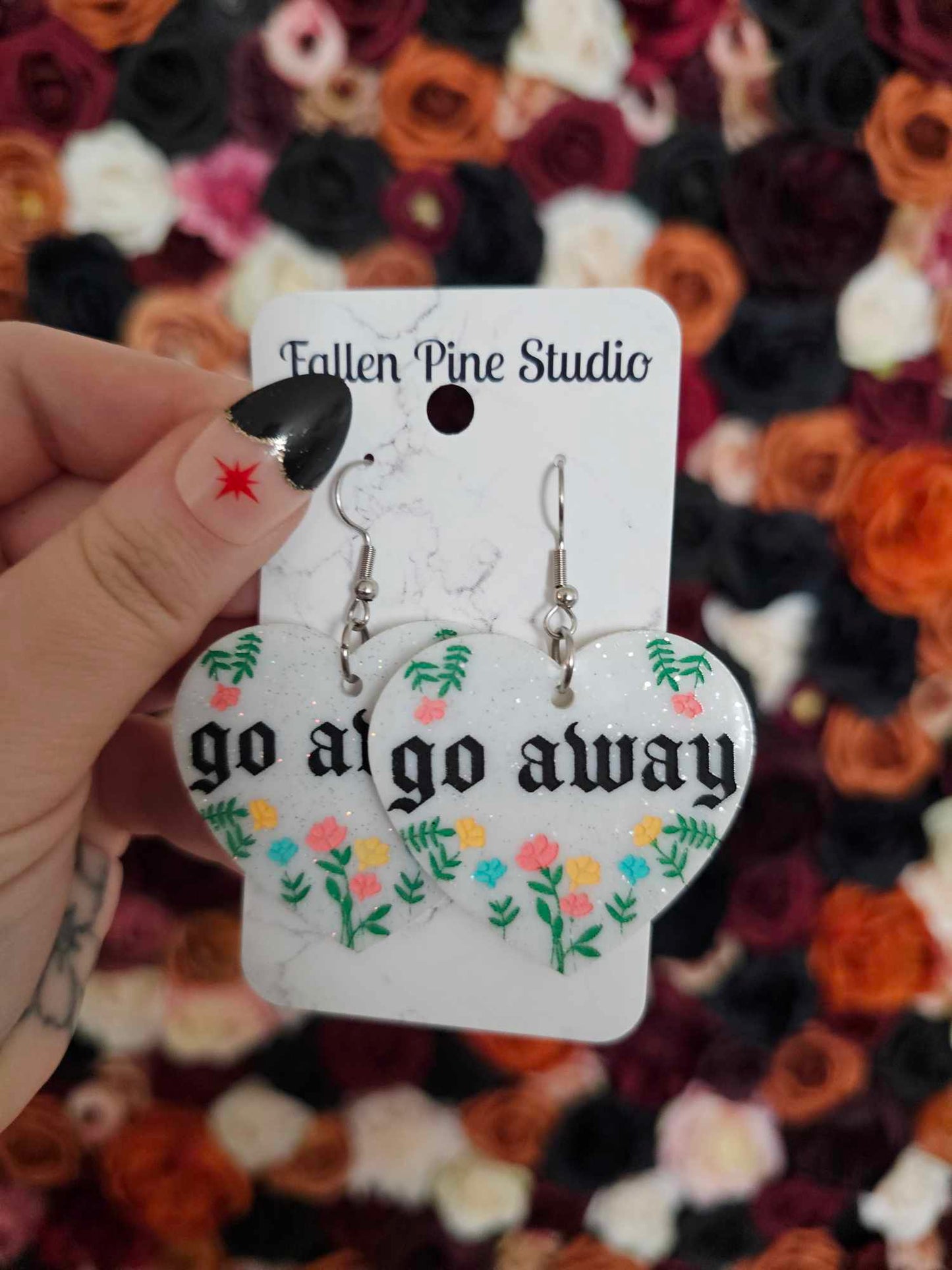 Go Away Floral Hearts