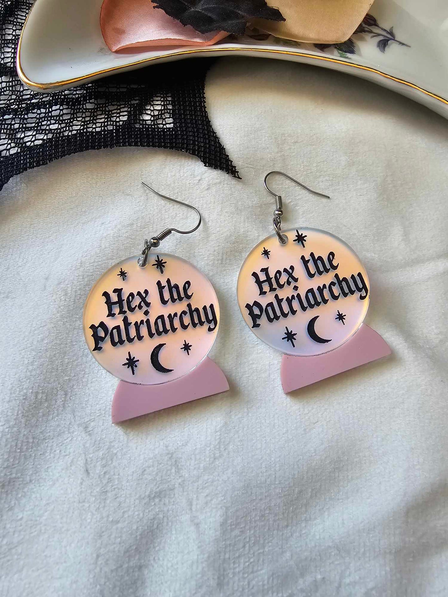 Hex the Patriarchy Crystal Balls (Pink)