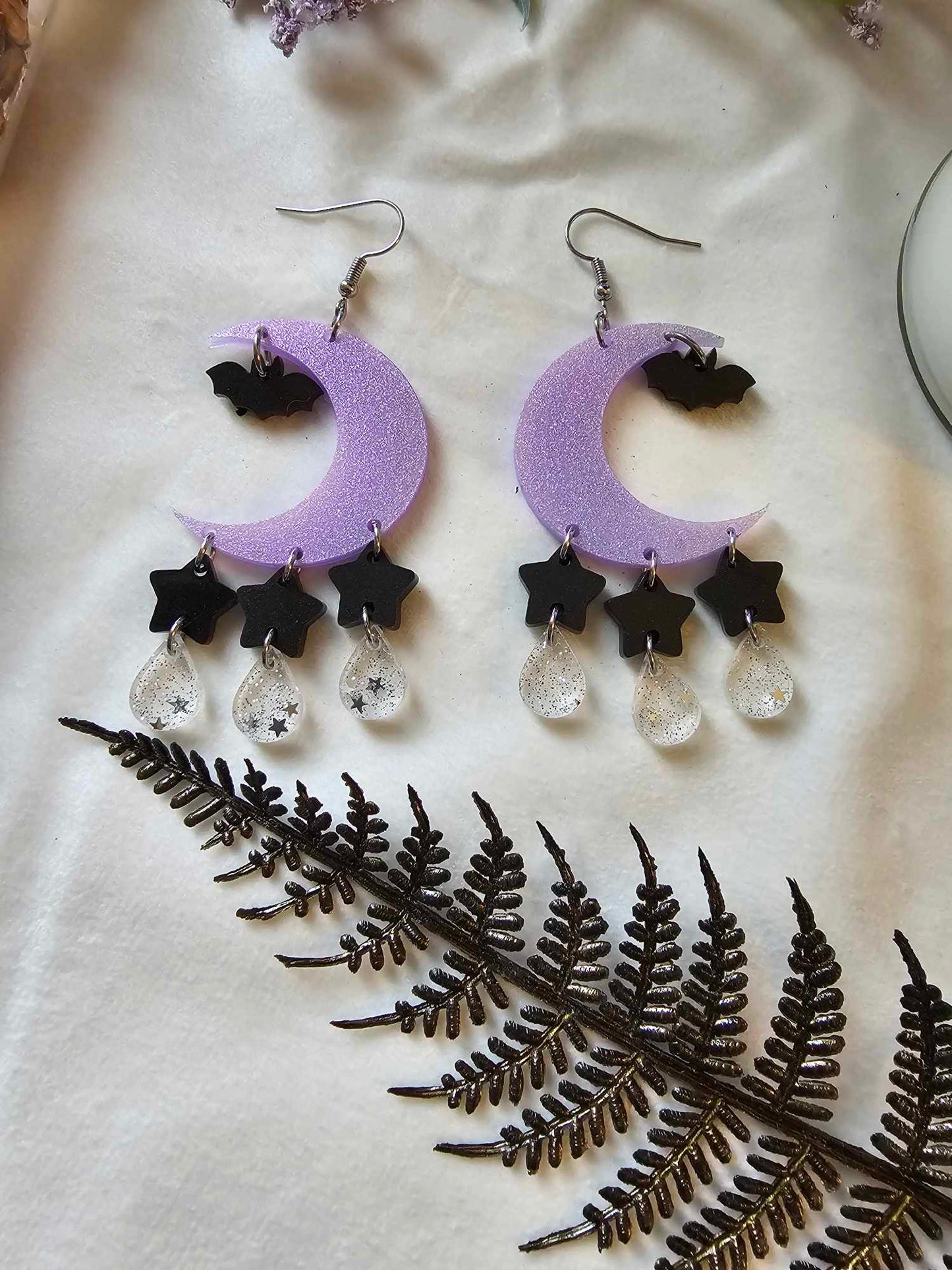 Purple Shimmer Witch Moons