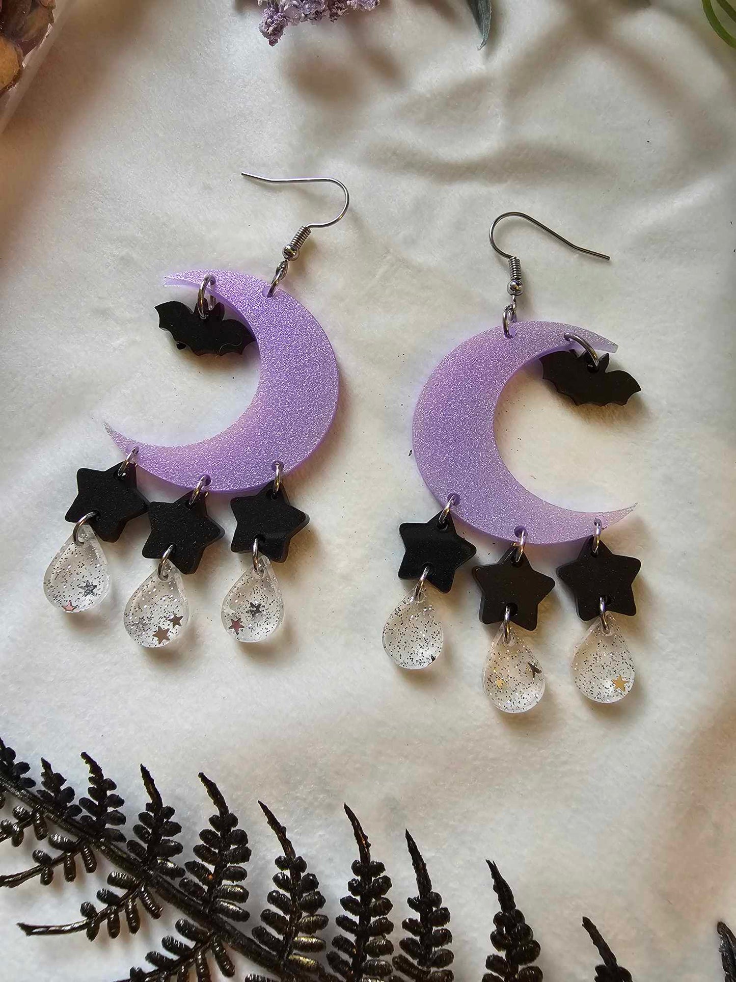 Purple Shimmer Witch Moons