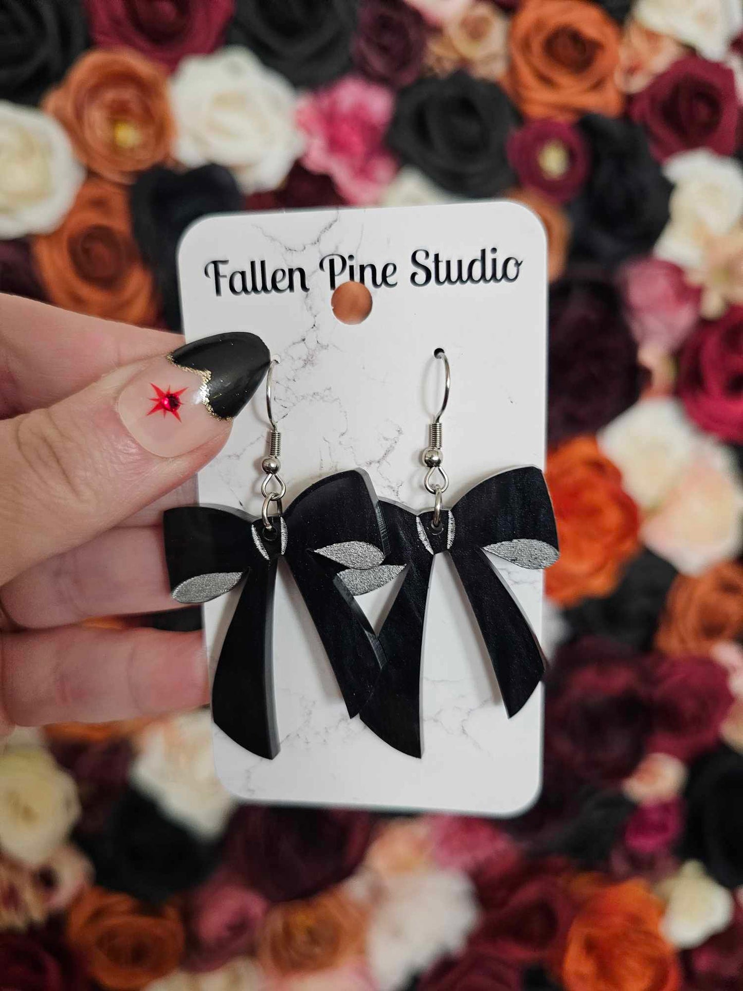 Simple Coquette Bows (Black)