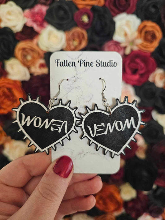 Women / Venom Ambigram Hearts