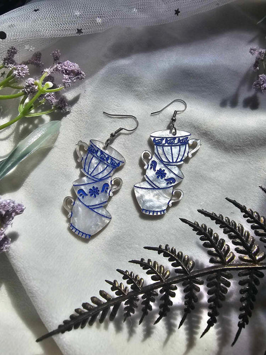 Vintage Stacked Teacups