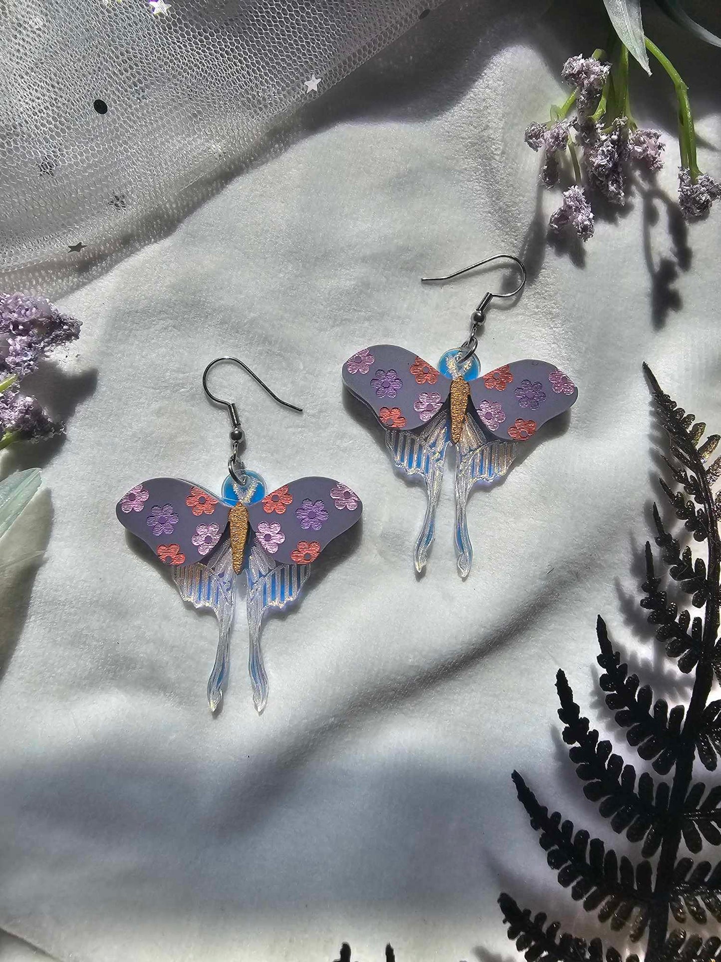 Floral Cottagecore Luna Moths
