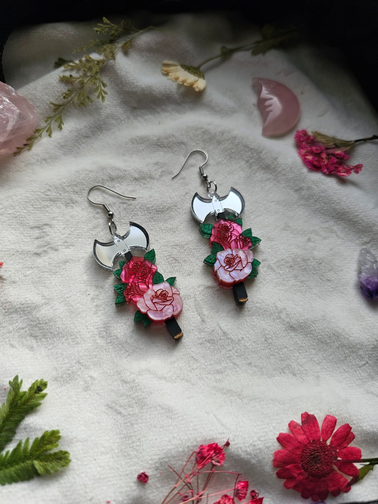 Floral Double-Sided Axes