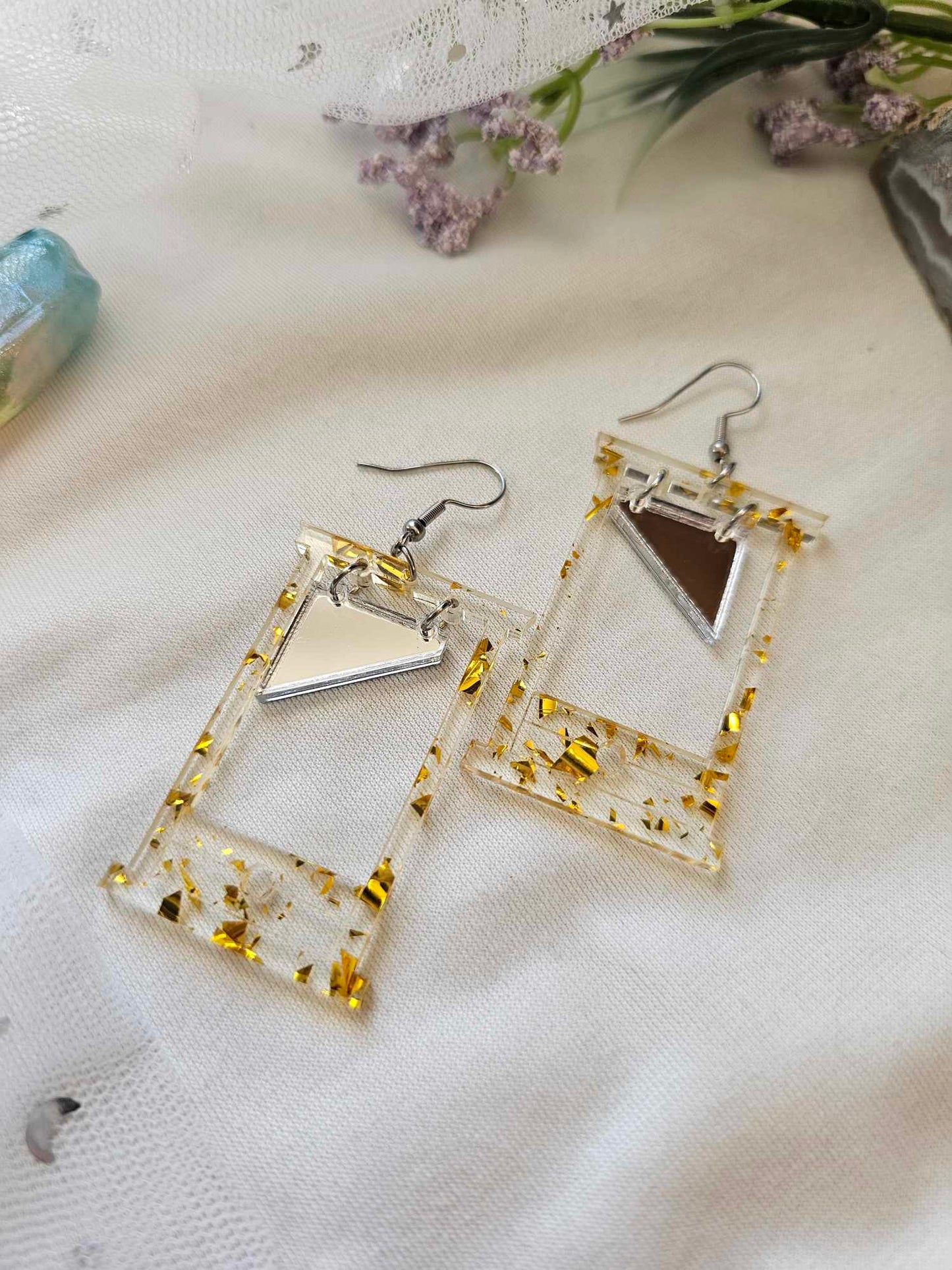 Gold Crystal Flake Guillotines