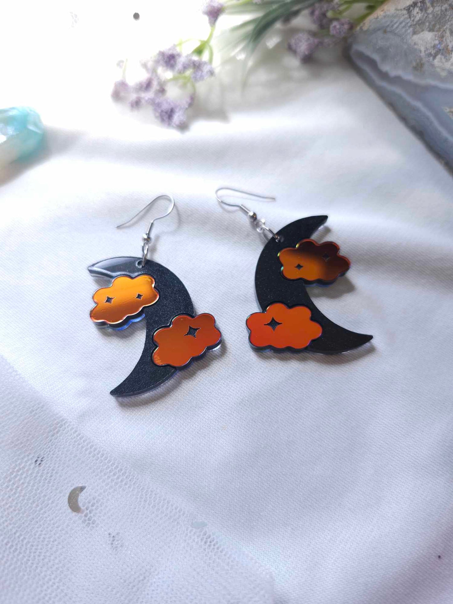 Cloudy Moons in Black Midnight