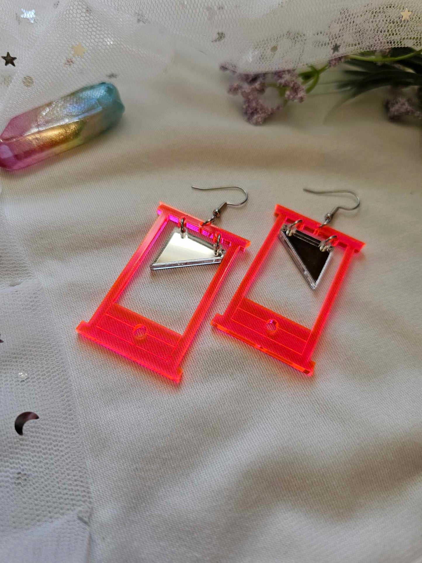 Neon Fluorescent Pink Guillotines