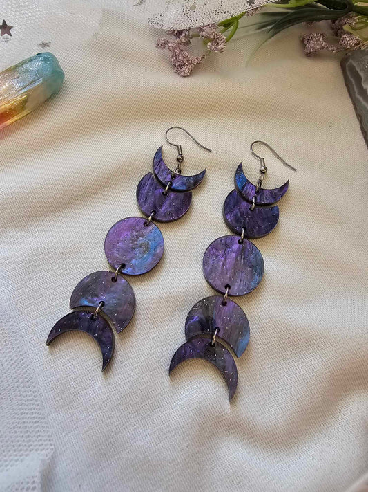 Galaxy Marble Full Moon Phases