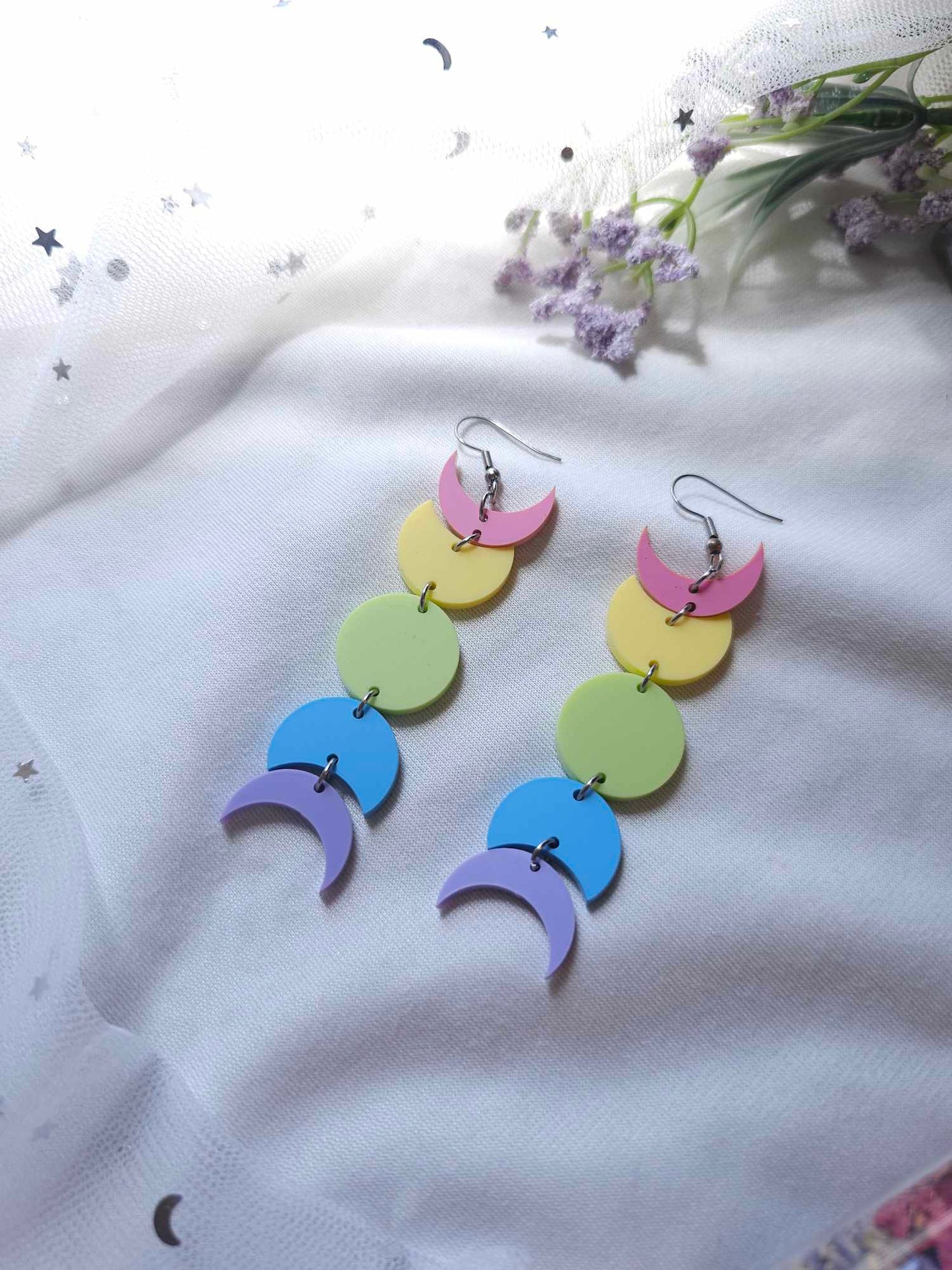 Pastel Full Moon Phases