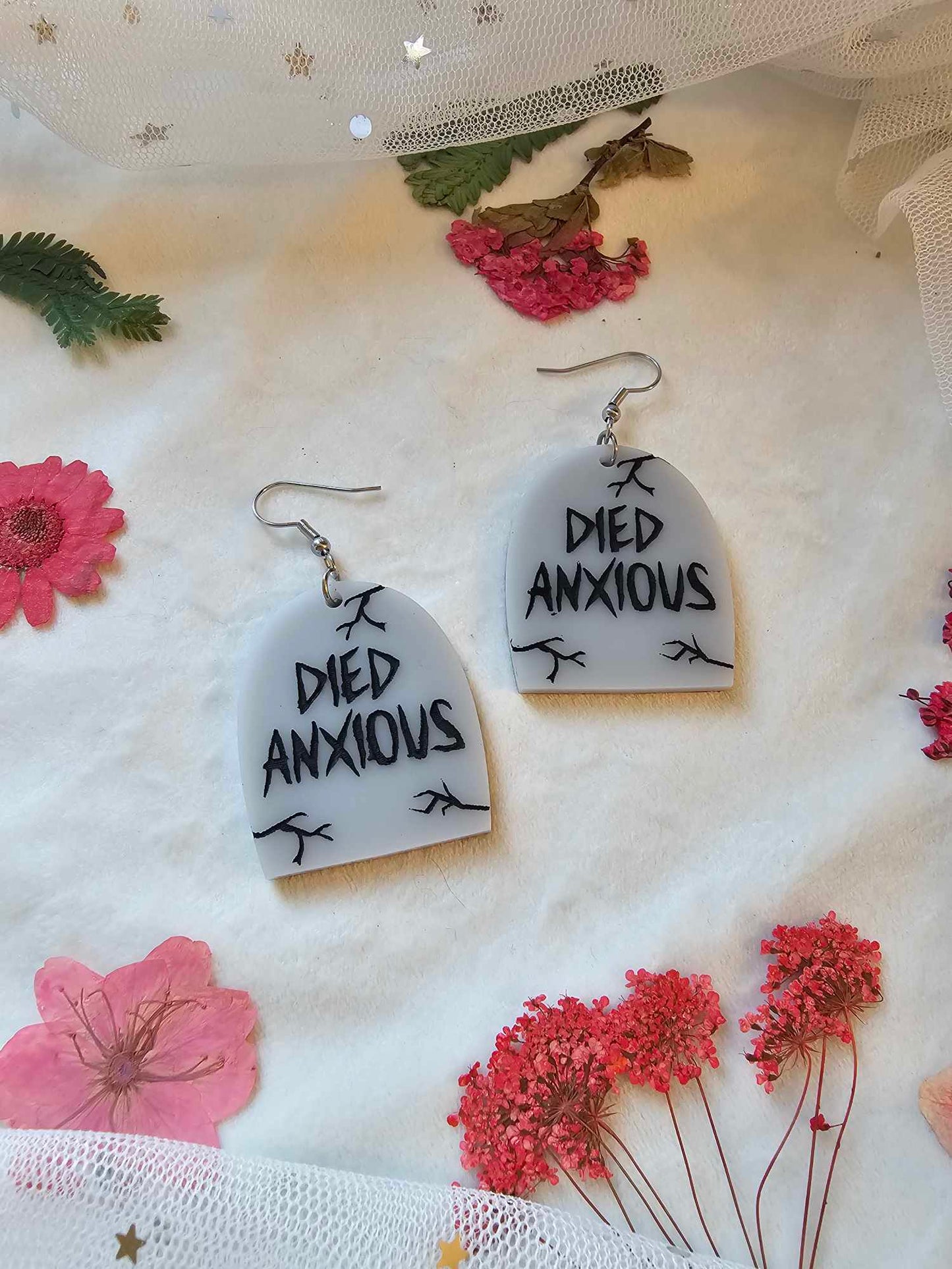 Died Anxious Tombstones (Grey)