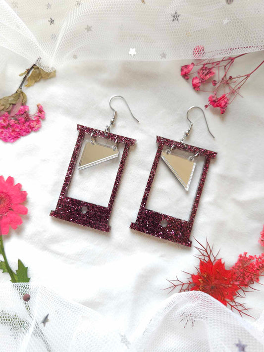 Burgandy Glitter Guillotines