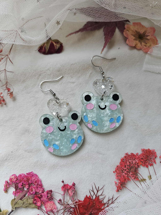 Blue Trans Flag Frogs