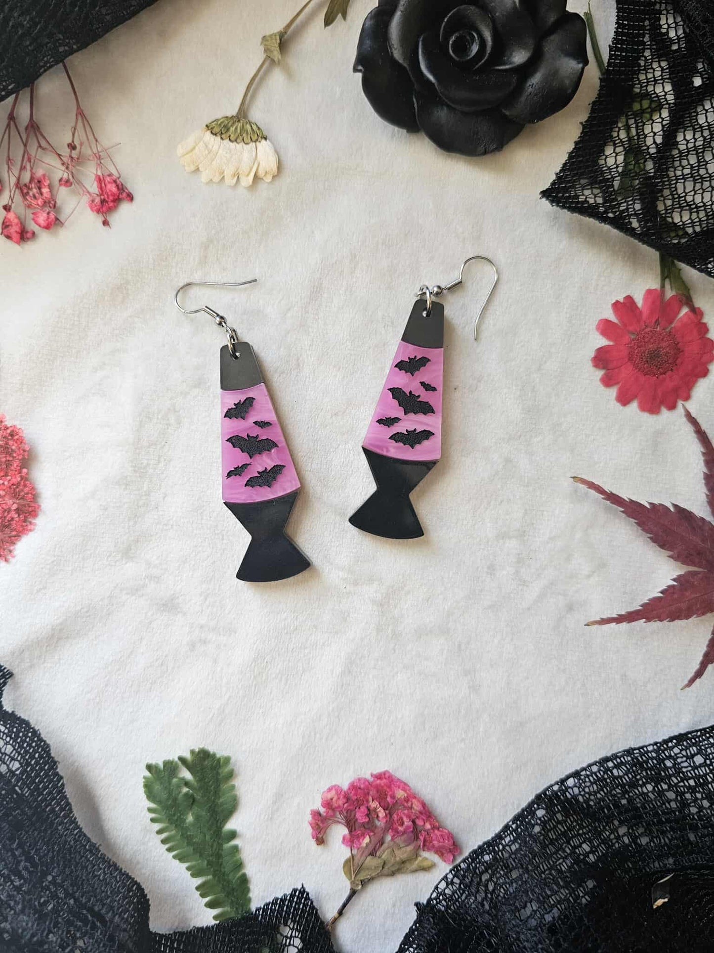 Pink Bat Lava Lamps