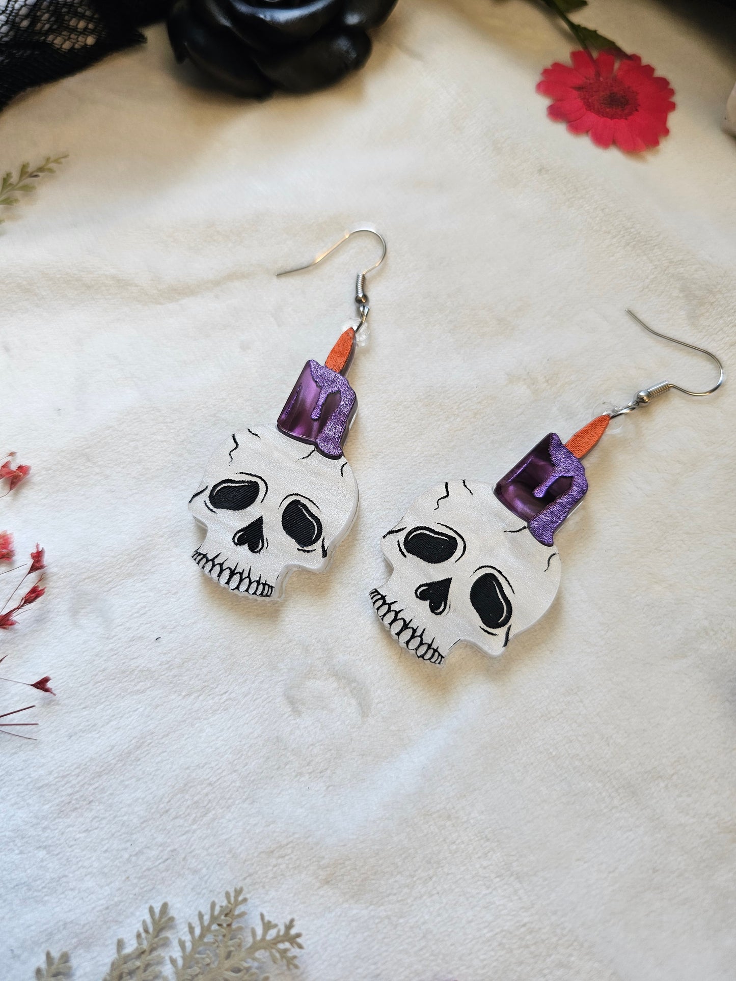 Burning Candle Skulls