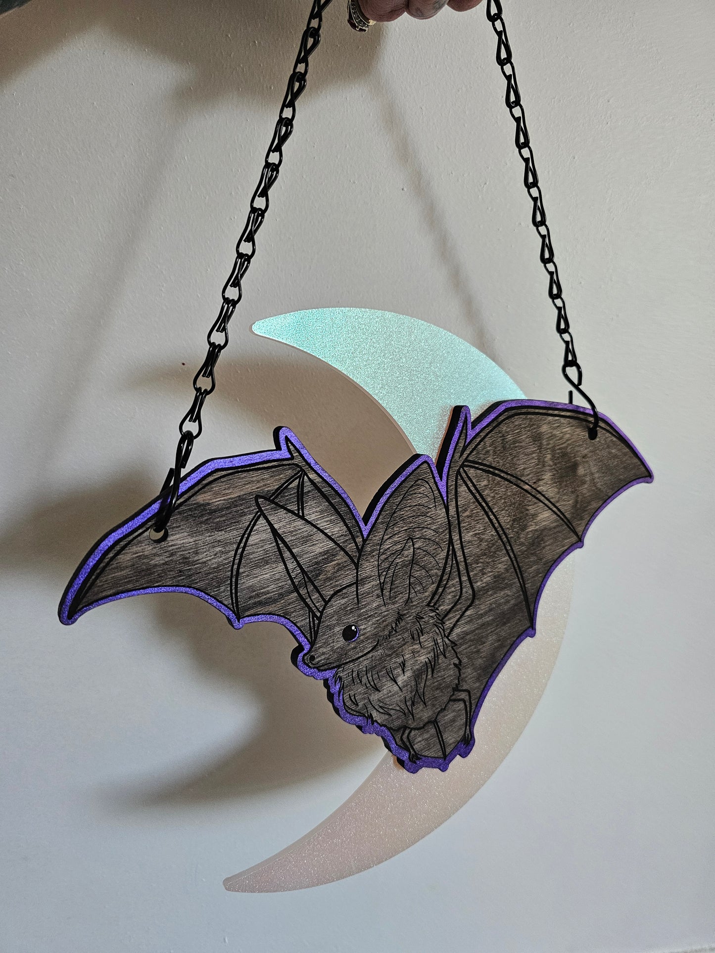 Large Moon Bat - Purple/Opal Shimmer