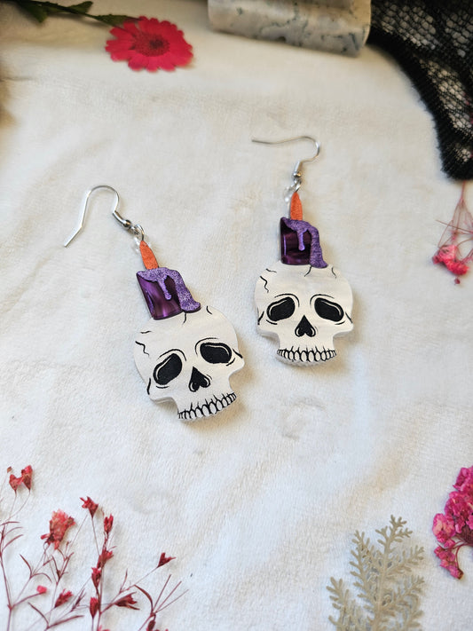 Burning Candle Skulls