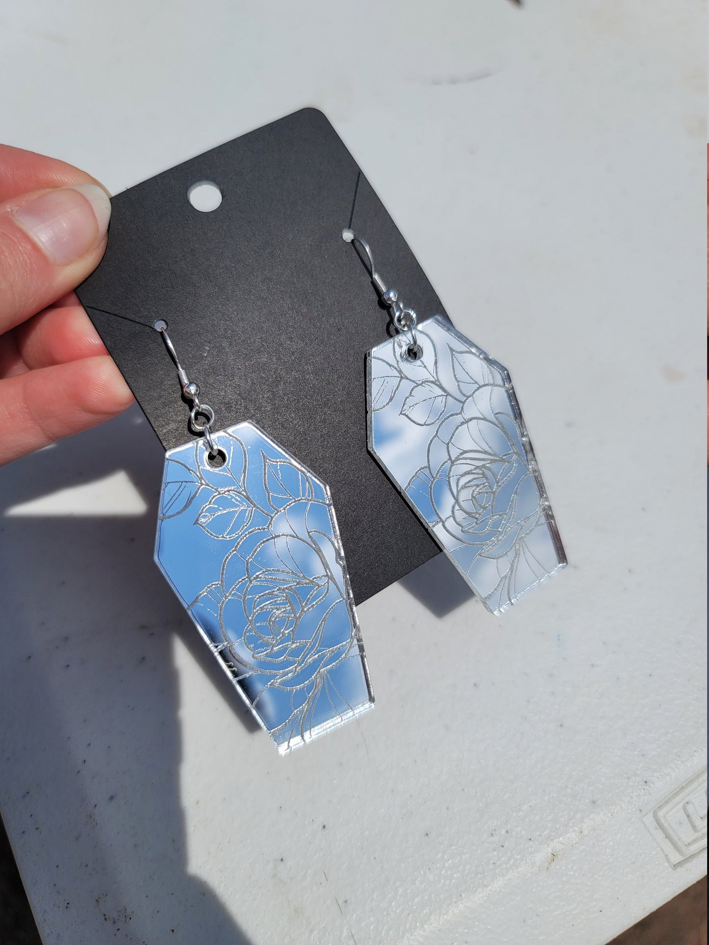Silver Mirror Peony Coffins