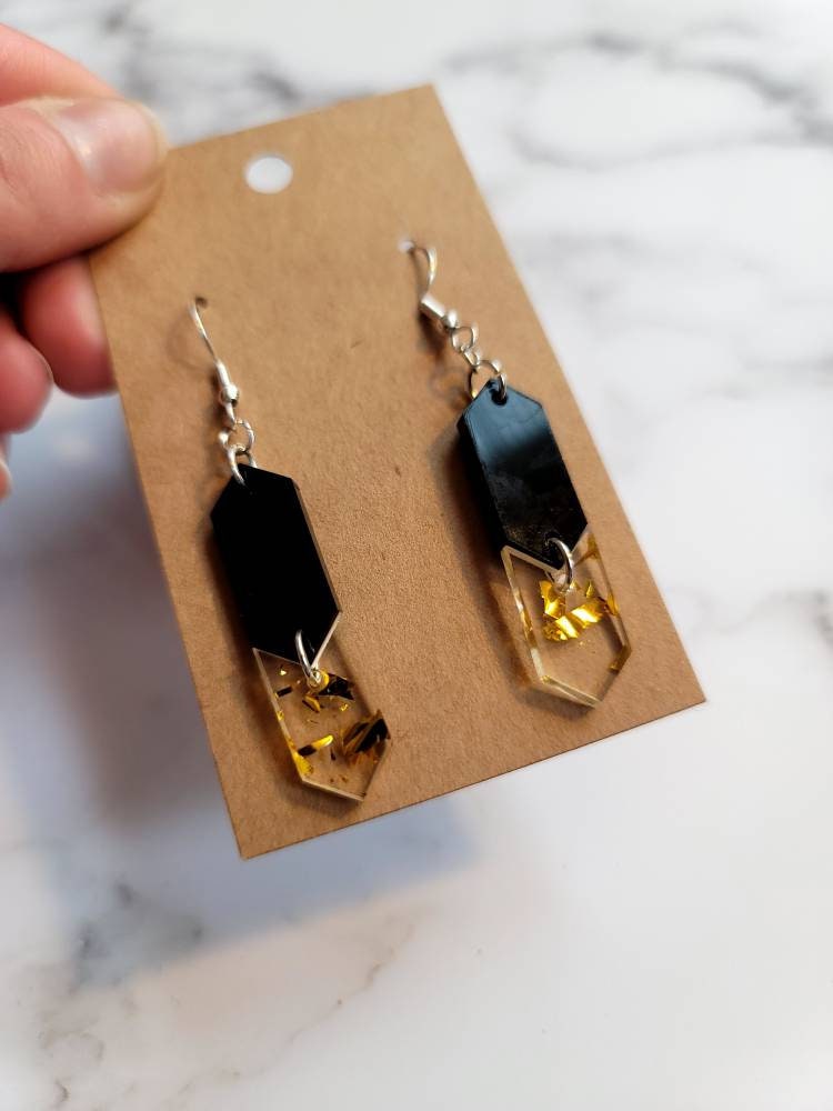 Gold Flake and Black Mini Chevrons