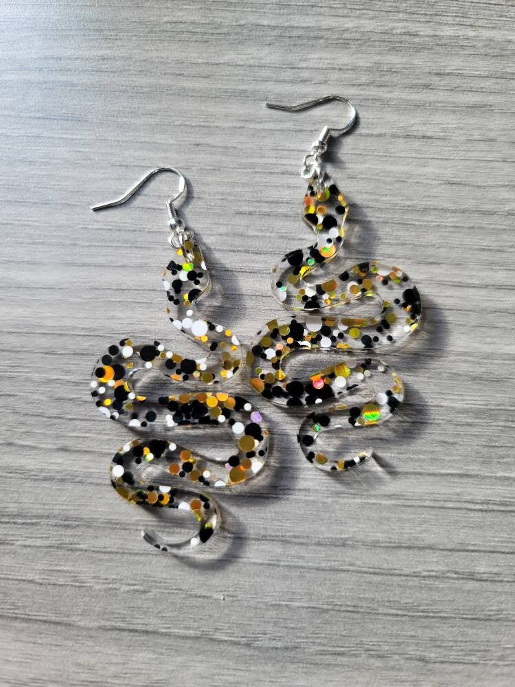 Black and Gold Confetti Snakes