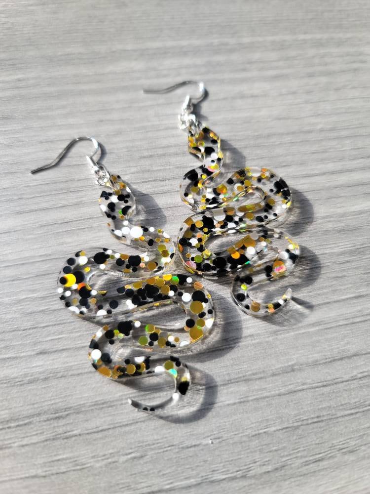 Black and Gold Confetti Snakes