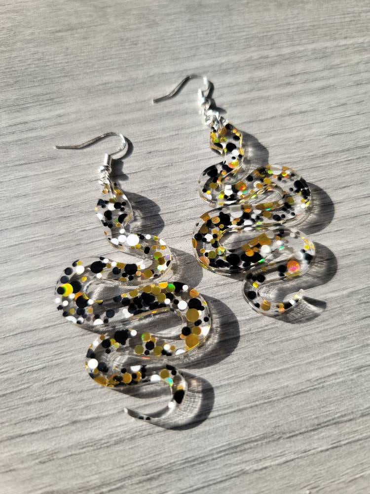 Black and Gold Confetti Snakes