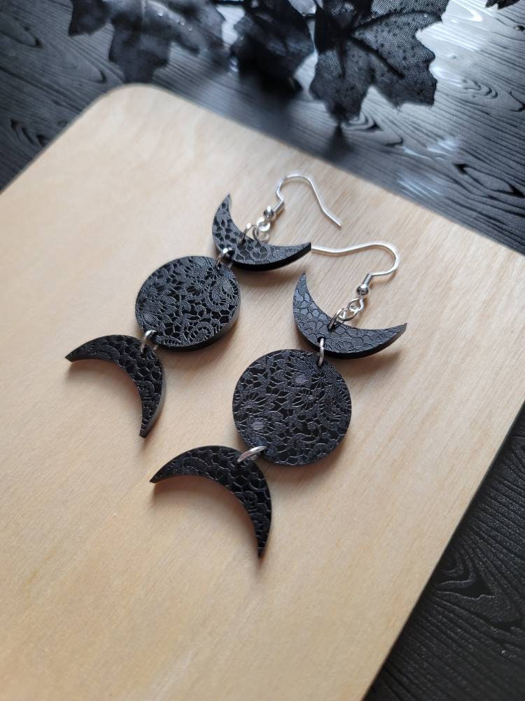 Black Lace Triple Moons