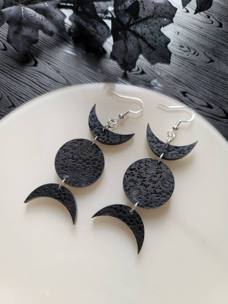 Black Lace Triple Moons