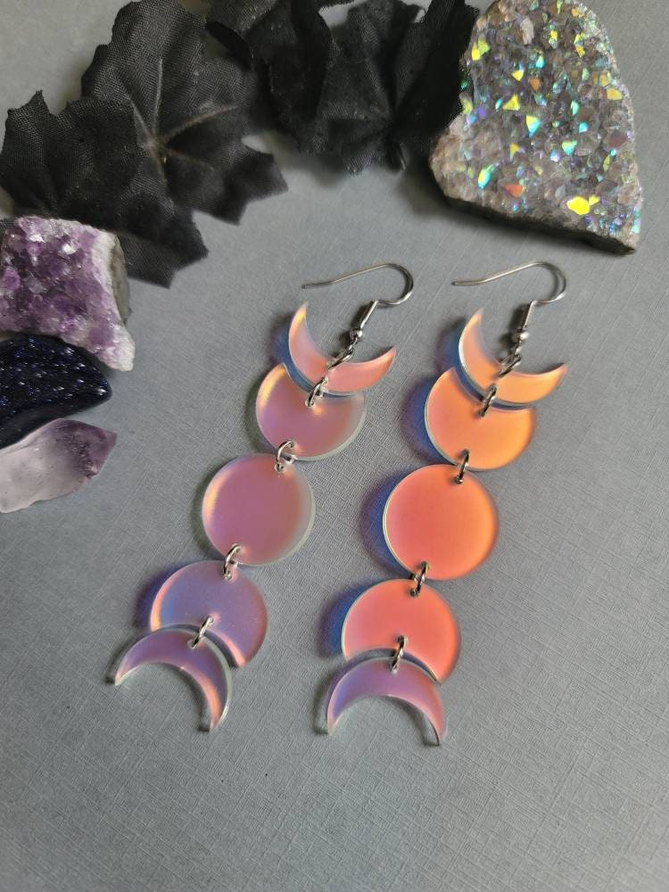 Frosted Iridescent Full Moons