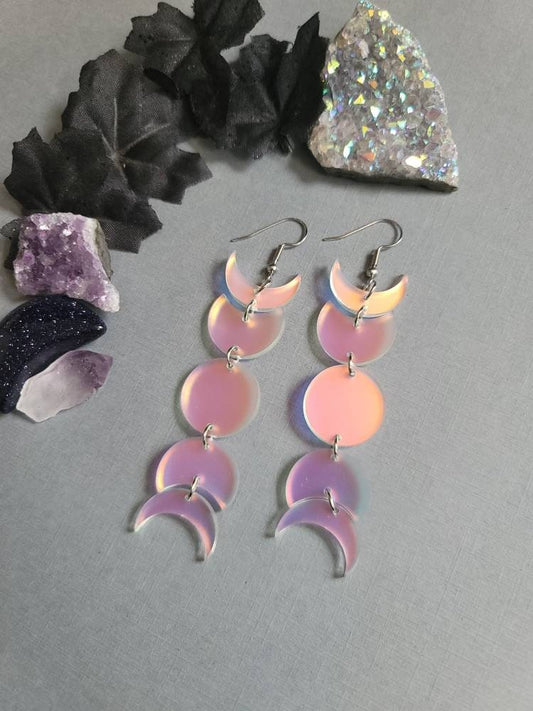 Frosted Iridescent Full Moons