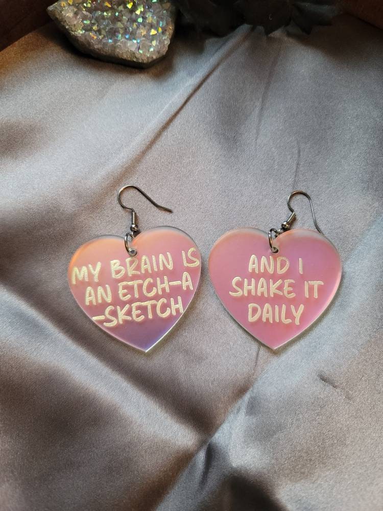 Brain is an Etch a Sketch Iridescent Hearts