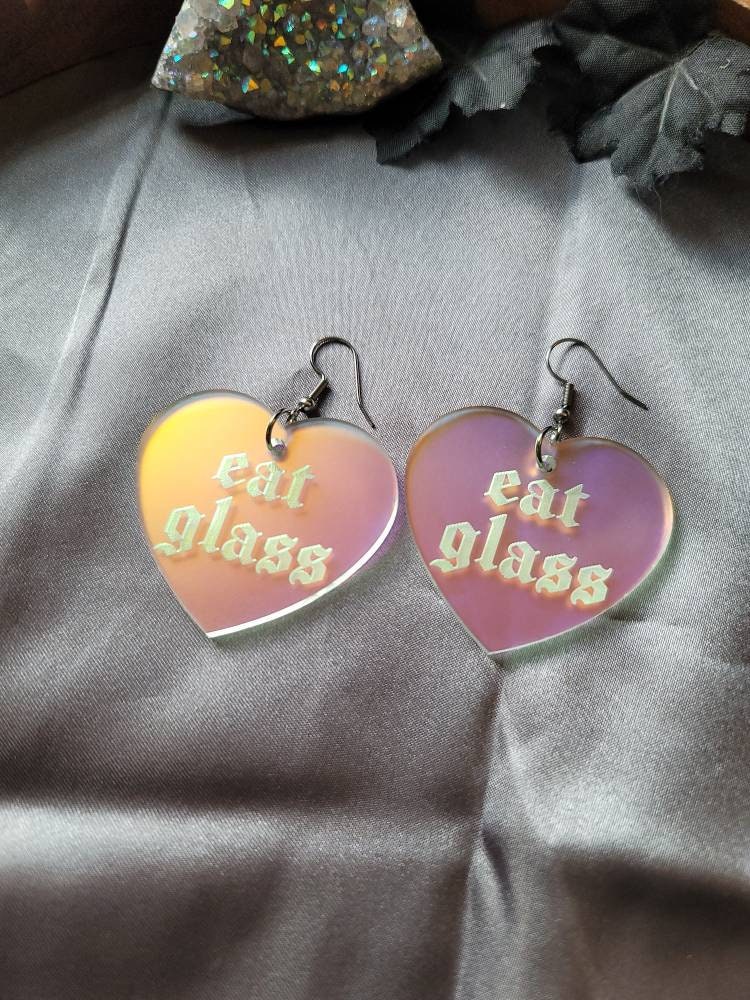 Eat Glass Iridescent Hearts