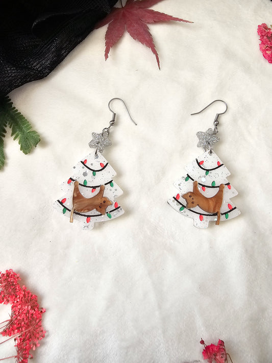 Tangled Cat Trees - White Confetti