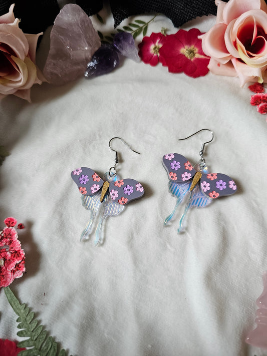 Floral Cottagecore Luna Moths