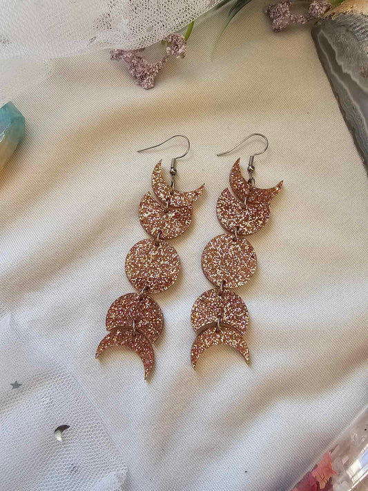 Rose Gold Glitter Full Moon Phases (only 4 available)