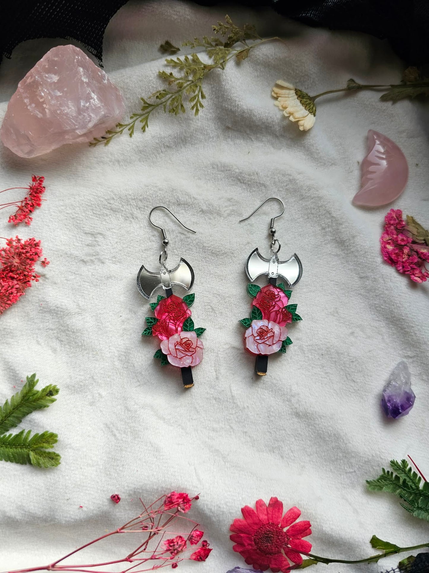 Floral Double-Sided Axes