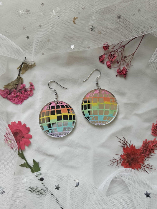Rainbow Mirror Disco Balls