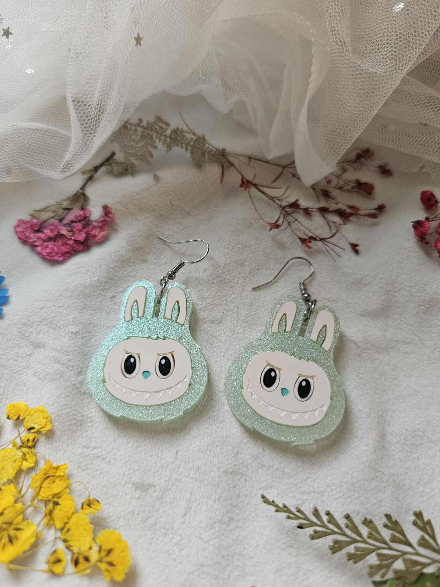 Mint Shimmer Fuzzy Monsters
