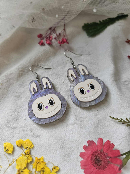 Lavender Marble Fuzzy Monsters
