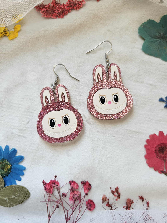 Pink Glitter Fuzzy Monsters