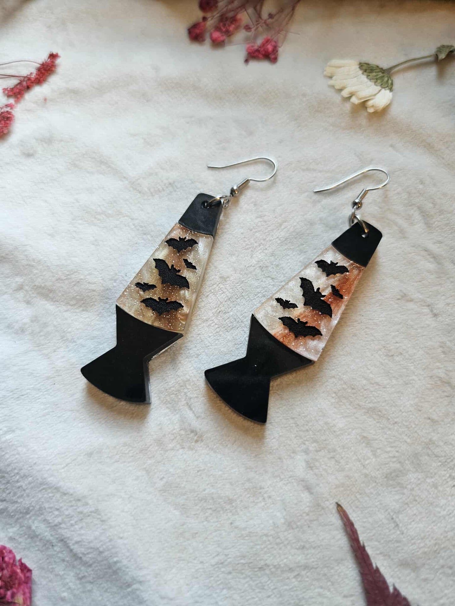 Halloween Swirl Bat Lava Lamps