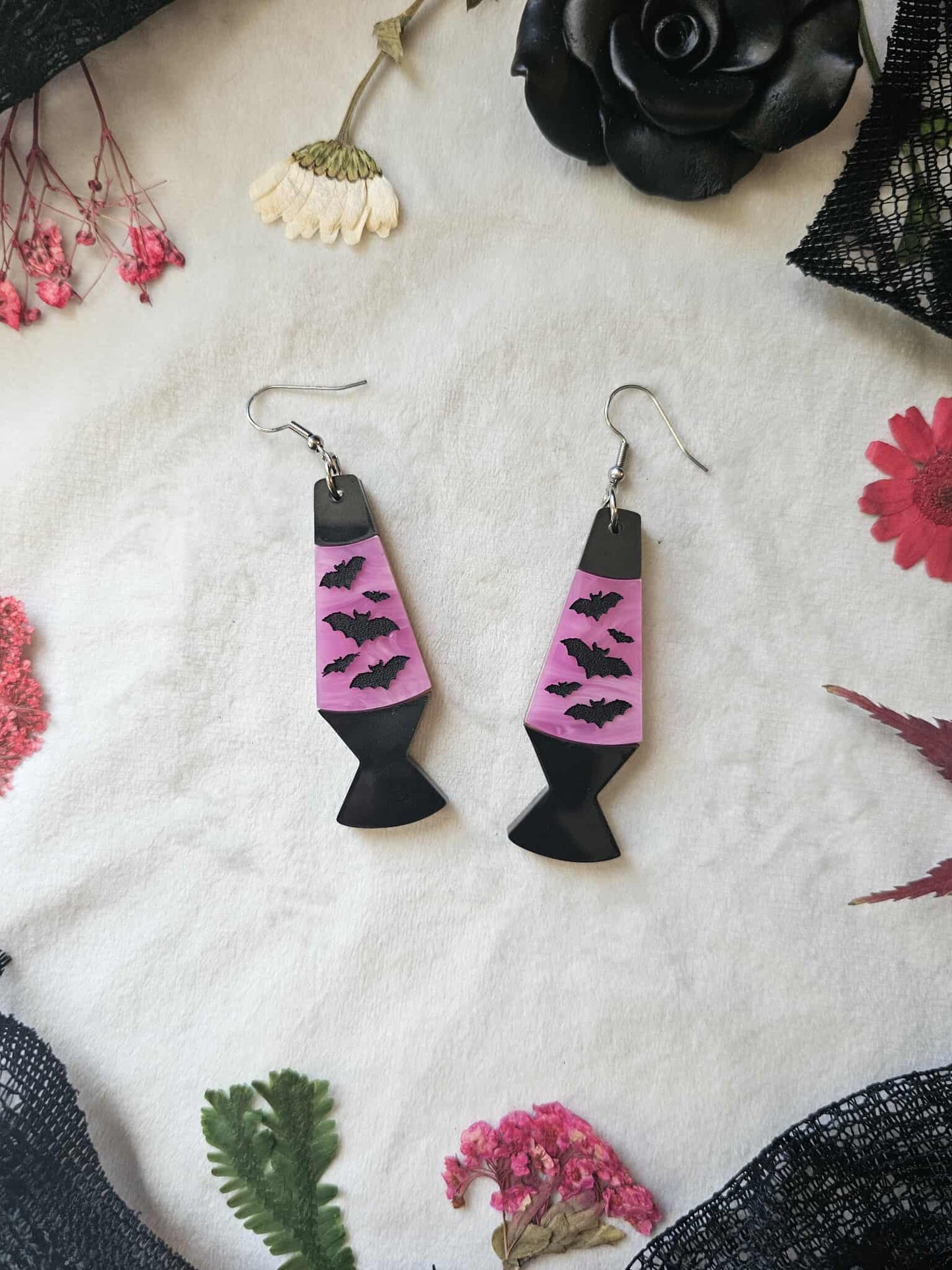 Pink Bat Lava Lamps