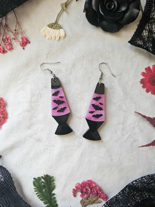 Pink Bat Lava Lamps