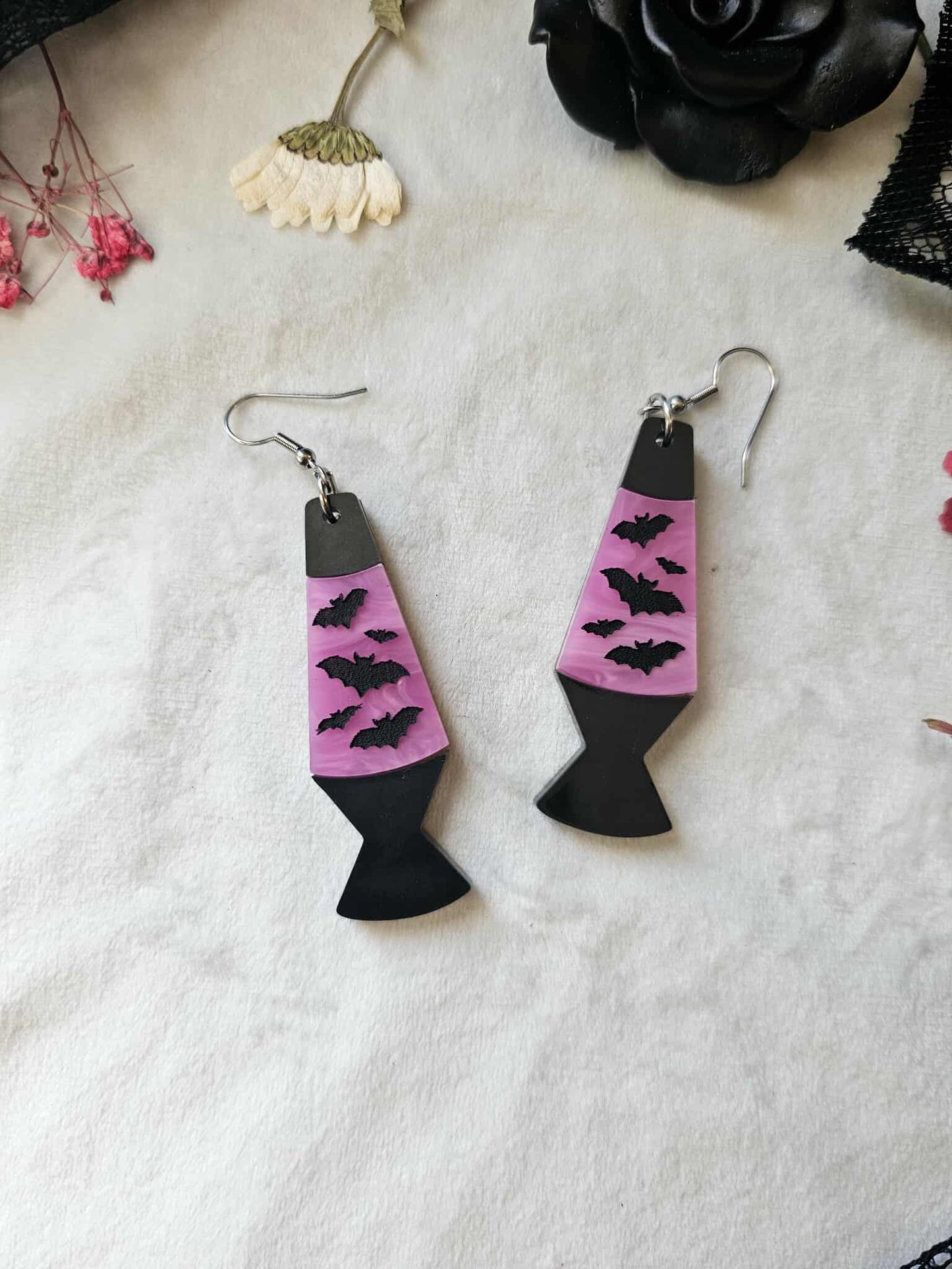 Pink Bat Lava Lamps