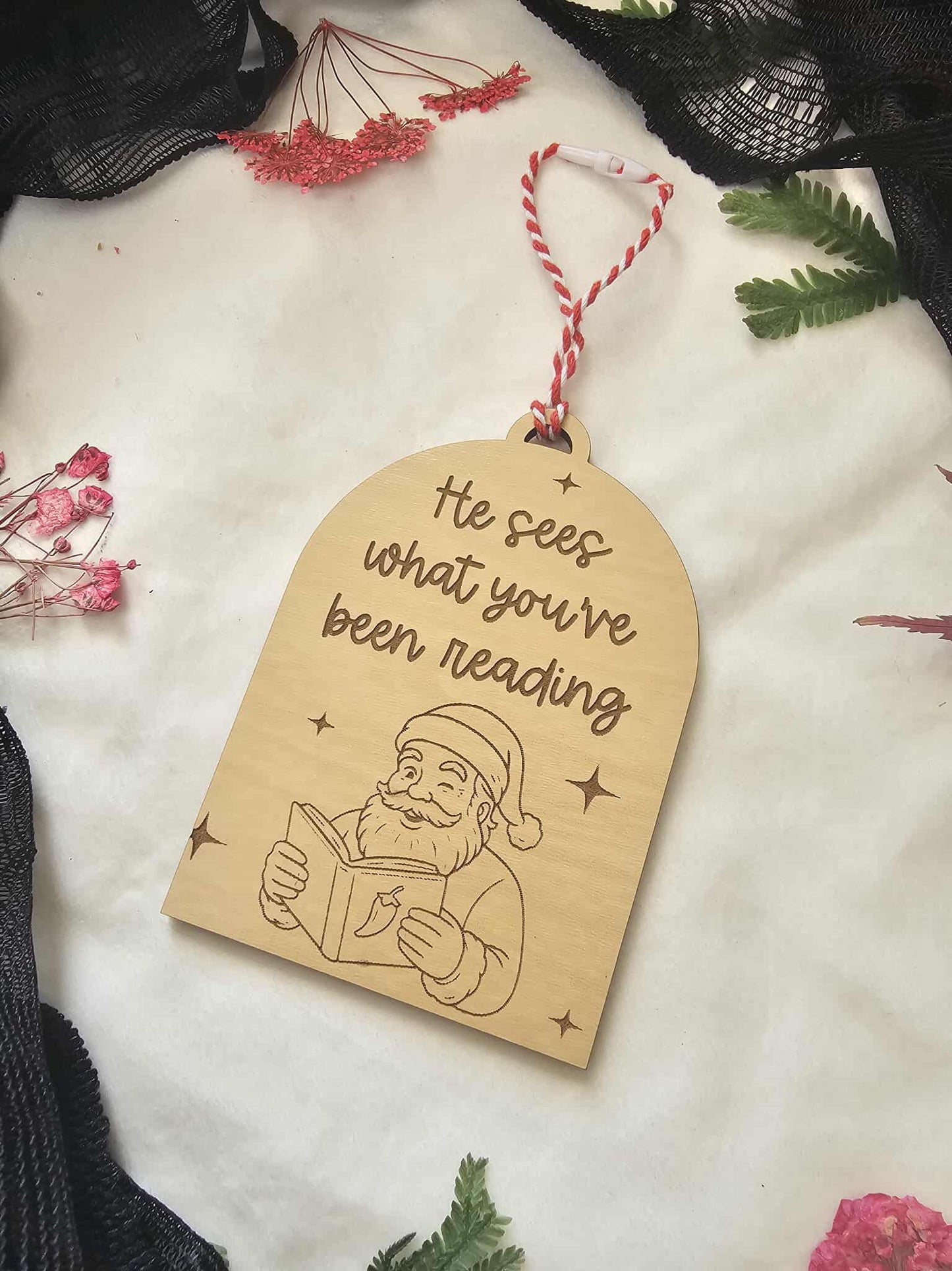 He Sees What You've Been Reading Ornament