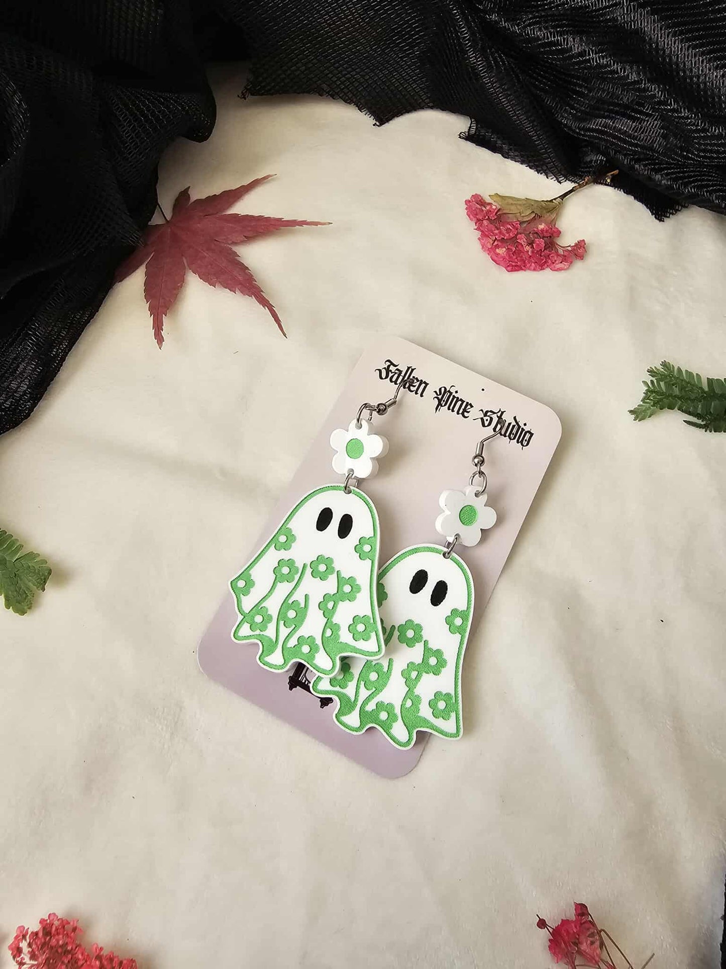 Green Daisy Ghosts - (blkfr OS)